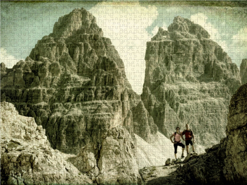 Drei Zinnen Nordwand 1000 Teile Puzzle quer - CALVENDO Foto-Puzzle'