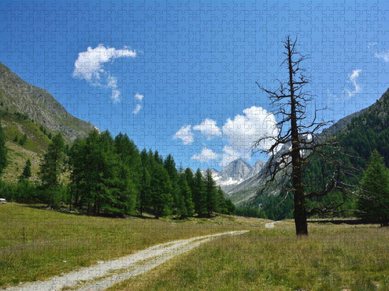 Pfossental mit Blick zum Hohen Weiße - CALVENDO Foto-Puzzle'