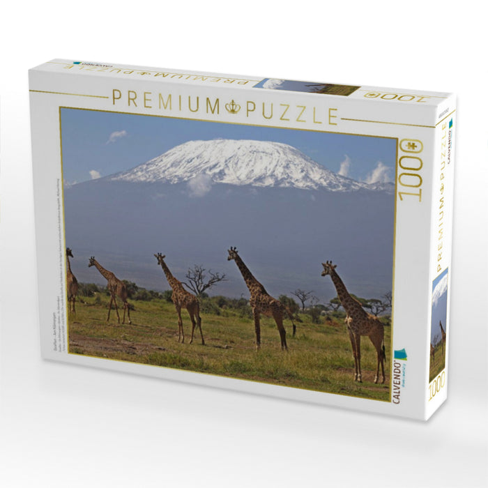 Giraffen – Am Kilimanjaro - CALVENDO Foto-Puzzle'