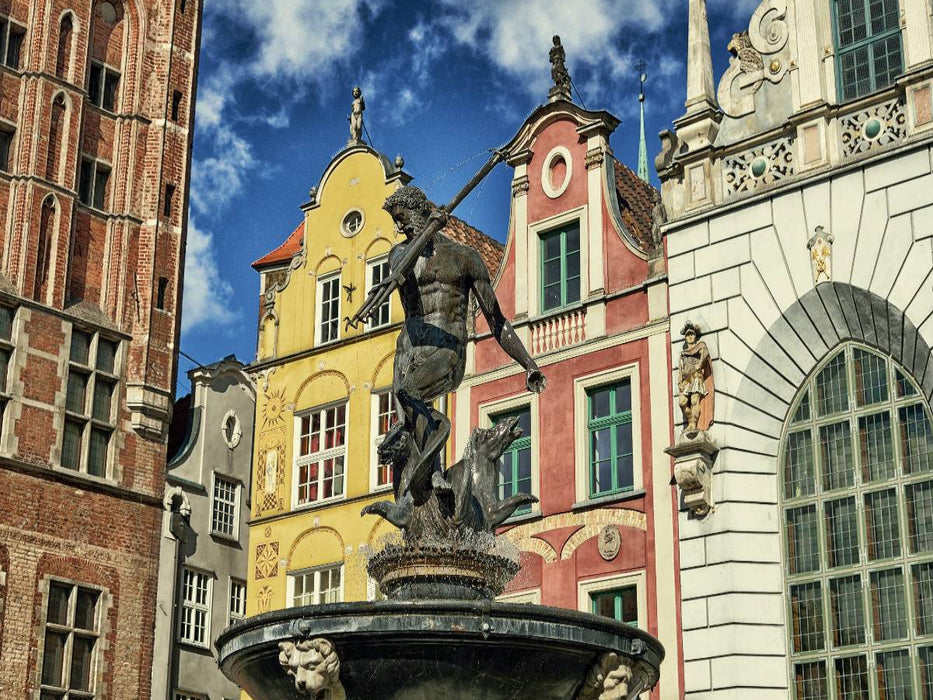 Poseidon Brunnen Danzig - CALVENDO Foto-Puzzle'