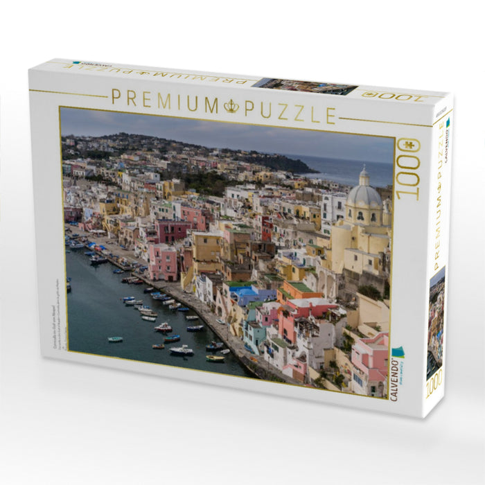 Corricella im Golf von Neapel - CALVENDO Foto-Puzzle'