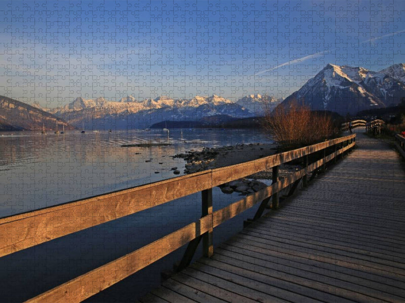 Thunersee, Berner Oberland, Schweiz - CALVENDO Foto-Puzzle'