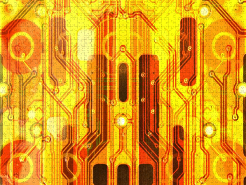 Church on a gold background - CALVENDO photo puzzle 