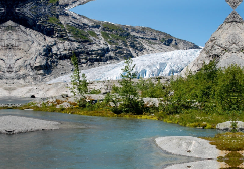 Premium Textil-Leinwand Norwegen (Nigardsbreen)