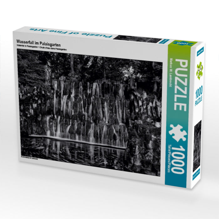Wasserfall im Palaisgarten 1000 Teile Puzzle quer - CALVENDO Foto-Puzzle'