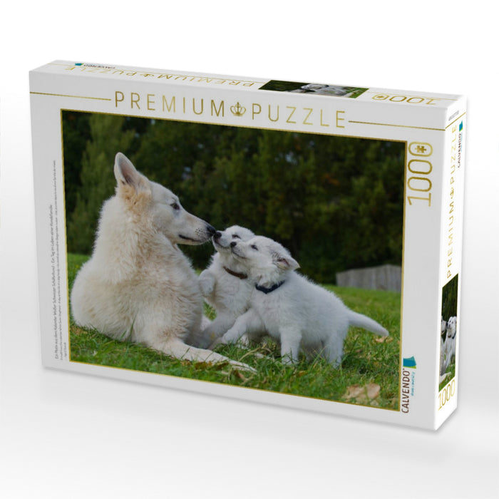 Ein Motiv aus dem Kalender Weißer Schweizer Schäferhund - Ein Tag im Leben einer Hundefamilie - CALVENDO Foto-Puzzle'