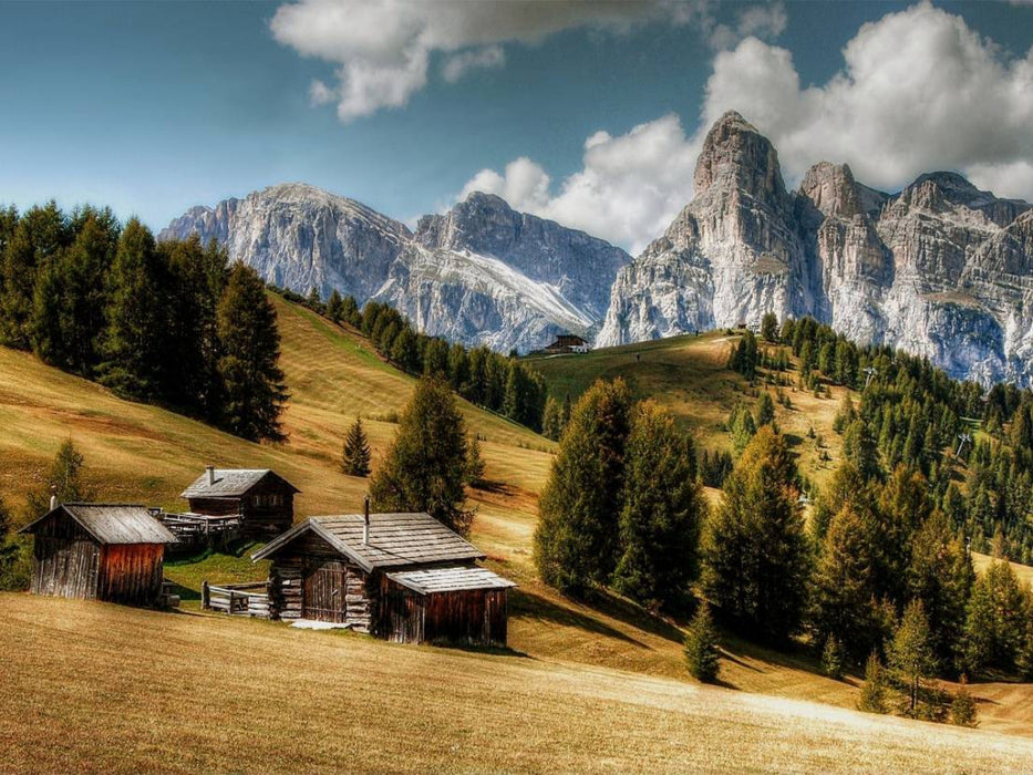 Pralongia Alm mit Sassongher - Alta Badia - CALVENDO Foto-Puzzle'