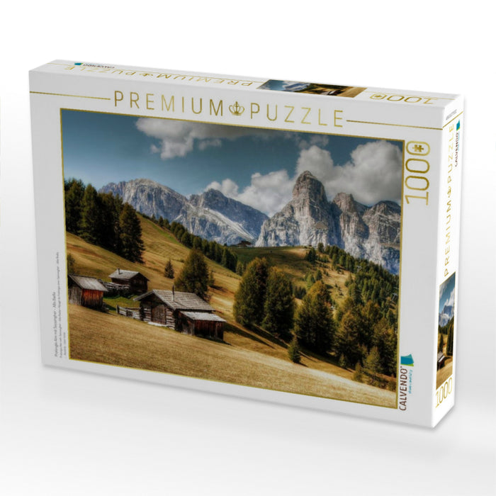 Pralongia Alm mit Sassongher - Alta Badia - CALVENDO Foto-Puzzle'