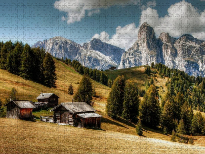 Pralongia Alm mit Sassongher - Alta Badia - CALVENDO Foto-Puzzle'