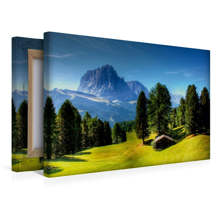 Premium Textil-Leinwand Langkofel - Gröden