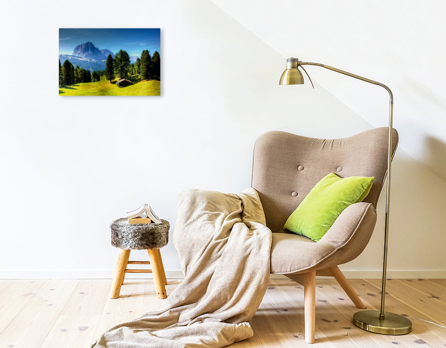 Premium Textil-Leinwand Langkofel - Gröden