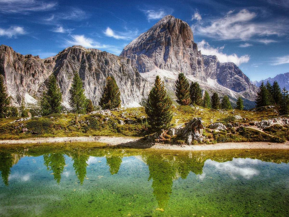 Lech Limedes - Tofane de Rozes - Ampezzaner Dolomiten - CALVENDO Foto-Puzzle'