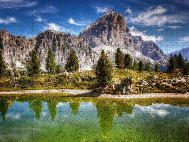 Lech Limedes - Tofane de Rozes - Ampezzaner Dolomiten - CALVENDO Foto-Puzzle'