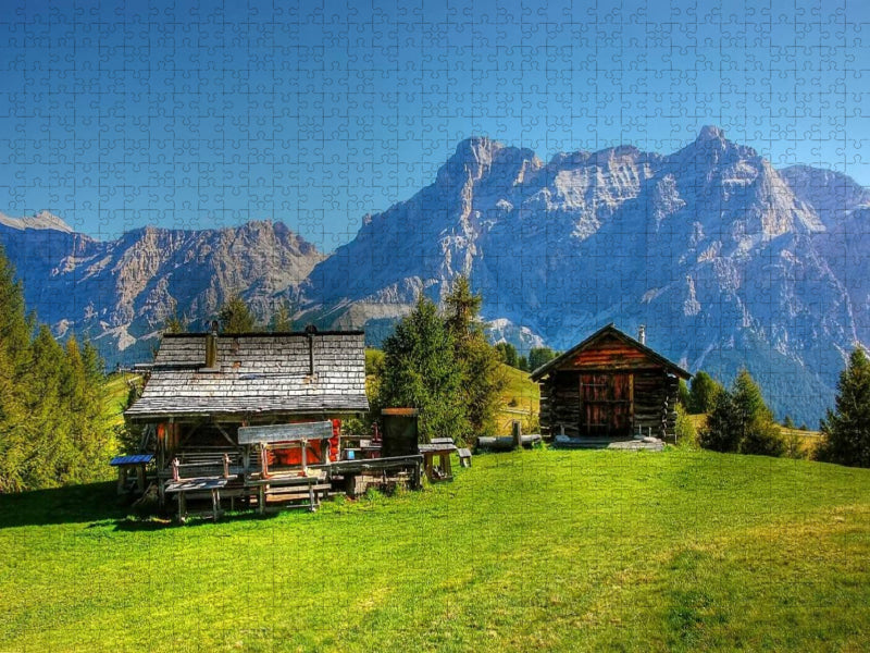 Lavrella und Conturines von der Pralongia Alpe - Alta Badia - CALVENDO Foto-Puzzle'