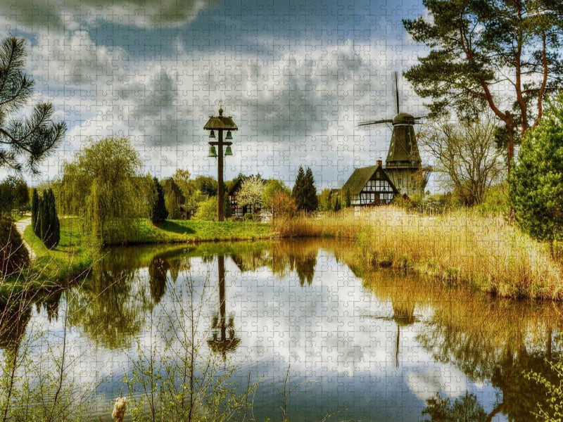 Dorfteich im Mühlenmuseum Gifhorn - CALVENDO Foto-Puzzle'