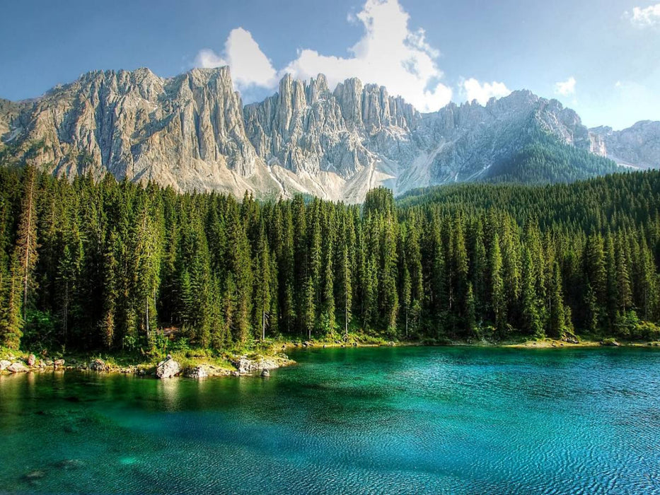 Karersee - Latemar - Karerpass - CALVENDO Foto-Puzzle'