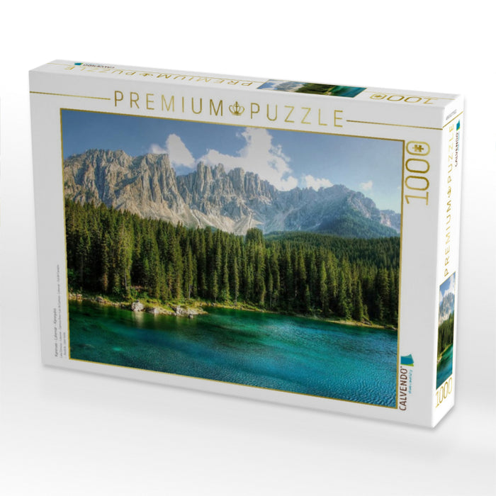 Karersee - Latemar - Karerpass - CALVENDO Foto-Puzzle'