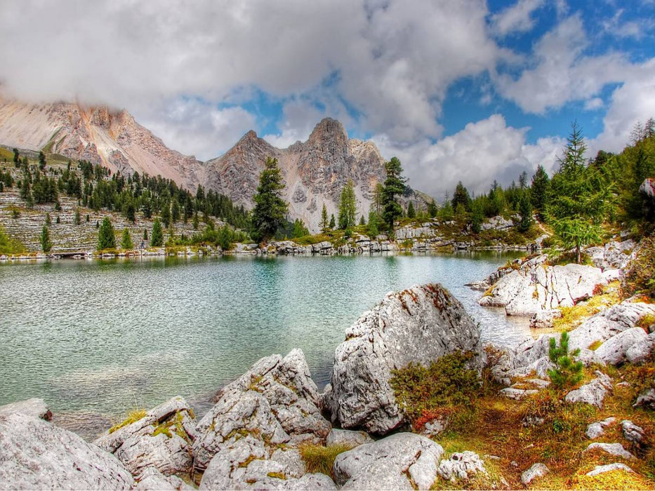 Lech le Vert - Fanes Alpe - Alta Badia - CALVENDO Foto-Puzzle'