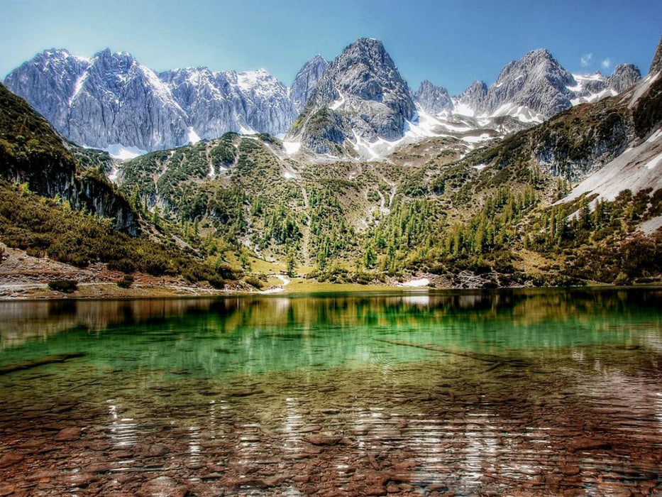 Ein Motiv aus dem Kalender Traumhafte Alpen  -  Bergseen und Almen 1000 Teile Puzzle quer - CALVENDO Foto-Puzzle'