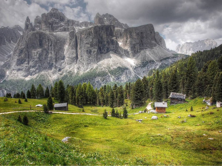 Kolfuschger Hochalm mit Sella Massiv - Gröden - CALVENDO Foto-Puzzle'