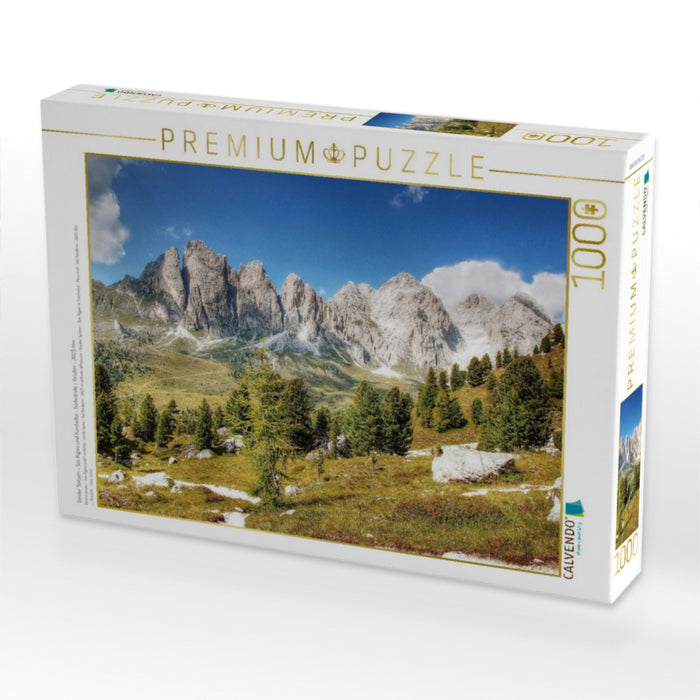 Geisler Spitzen - Sas Rigais und Furchetta - Südwände - Gröden - 3025 Hm - CALVENDO Foto-Puzzle'