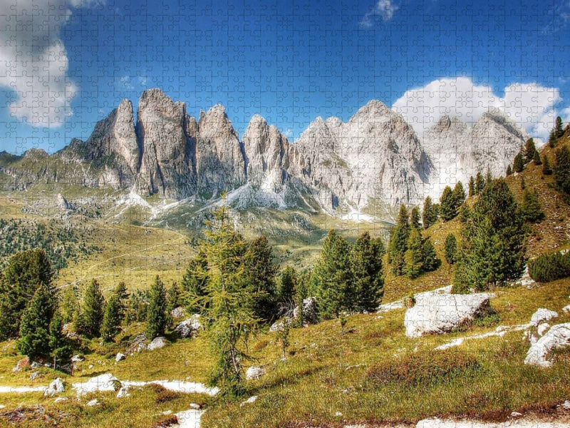Geisler Spitzen - Sas Rigais und Furchetta - Südwände - Gröden - 3025 Hm - CALVENDO Foto-Puzzle'