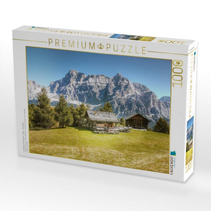 Lavarella und Conturines - Fanes - Alta Badia - - CALVENDO Foto-Puzzle'