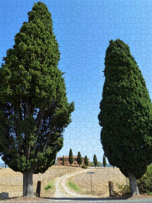 Toskanisches Haus I Cipressini - CALVENDO Foto-Puzzle'