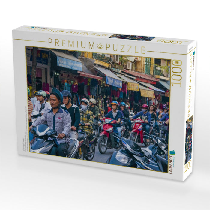Unterwegs in Hanoi - CALVENDO Foto-Puzzle'