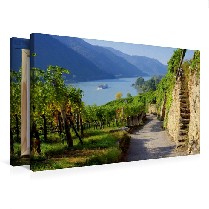 Premium Textil-Leinwand Wachauer Weinberge