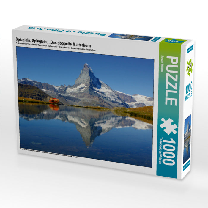 Spieglein, Spieglein....Das doppelte Matterhorn 2000 Teile Puzzle quer - CALVENDO Foto-Puzzle'