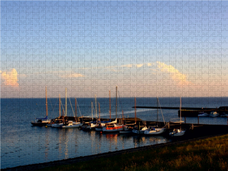 Sportboothafen Eckwardersiel 1000 Teile Puzzle quer - CALVENDO Foto-Puzzle'