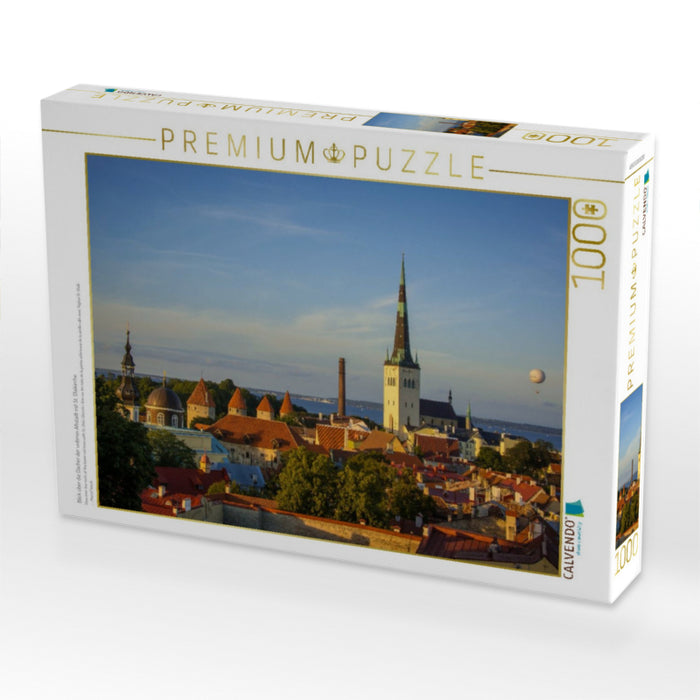 Blick über die Dächer der unteren Altstadt mit St. Olaikirche - CALVENDO Foto-Puzzle'