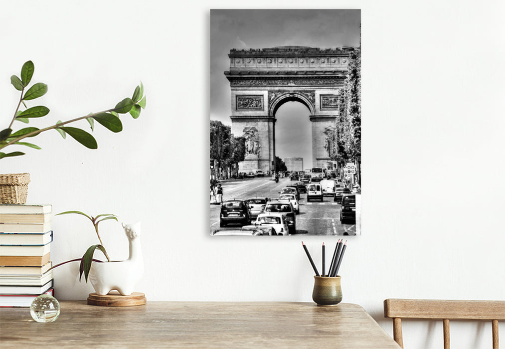 Toile textile premium Toile textile premium 80 cm x 120 cm de hauteur Arc de Triomphe 