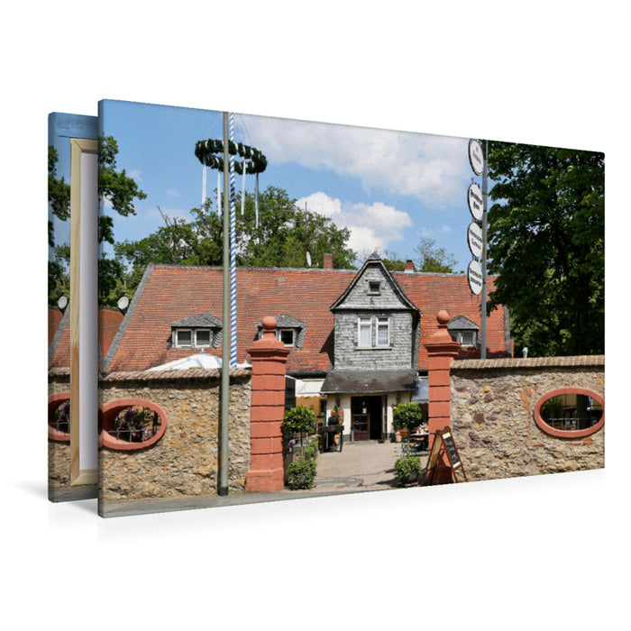 Premium Textil-Leinwand Frankfurter Haus