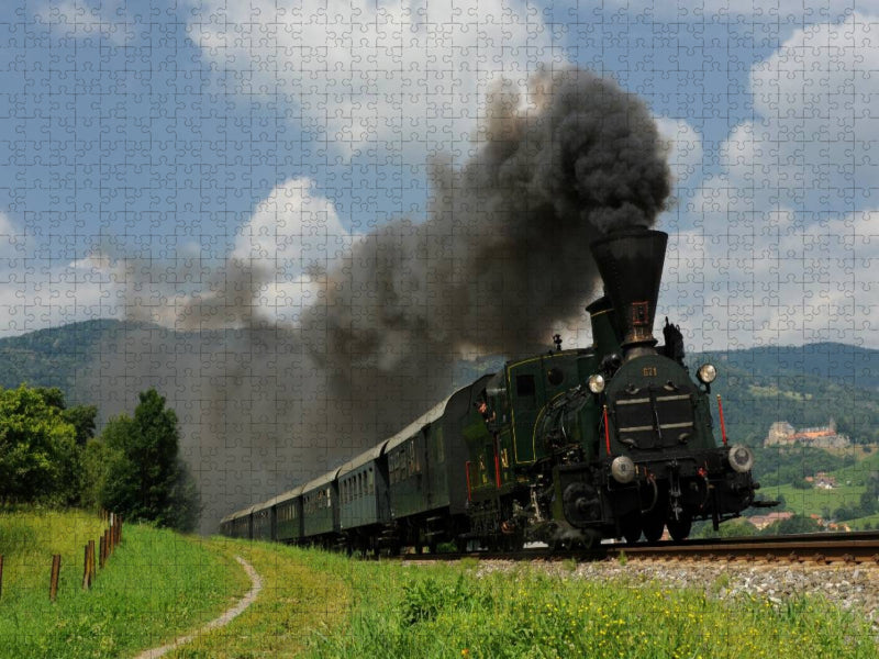 Unterwegs mit der dienstältesten Dampflokomotive der Welt. - CALVENDO Foto-Puzzle'