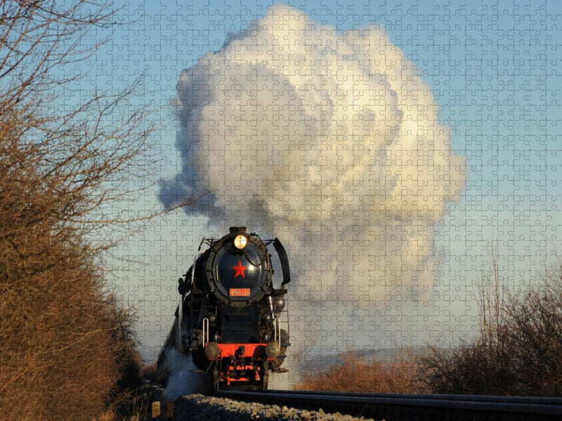 Mit Volldampf über den Berg. - CALVENDO Foto-Puzzle'