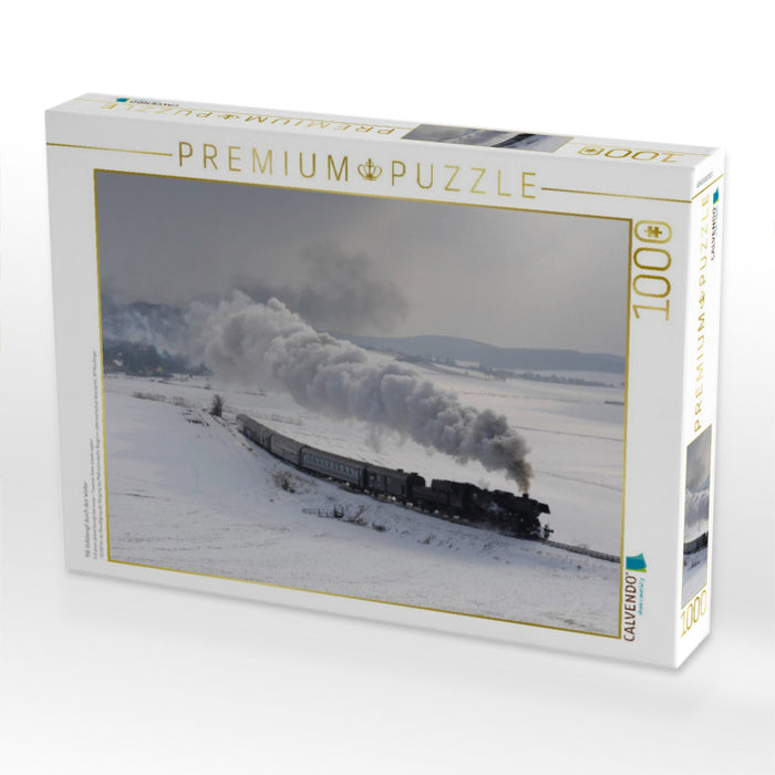 Mit Volldampf durch den Winter - CALVENDO Foto-Puzzle'