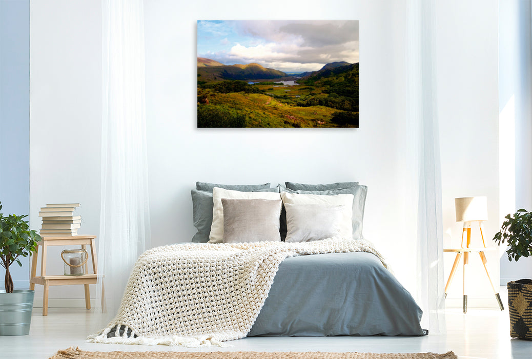 Premium Textil-Leinwand Premium Textil-Leinwand 120 cm x 80 cm quer Irland: Ladies' View bei Killarney