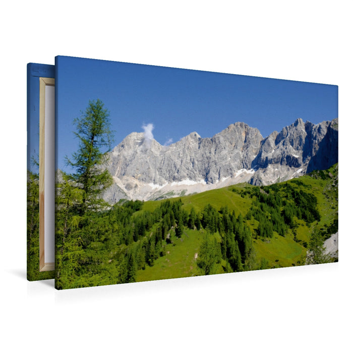 Premium Textil-Leinwand Dachsteinmassiv