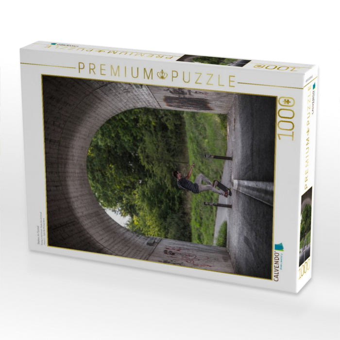 Patinage, dans le tunnel - Puzzle photo CALVENDO 