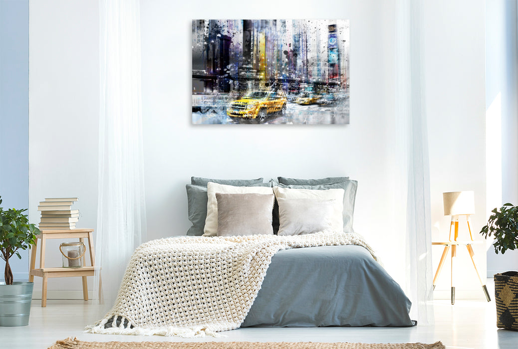 Premium Textil-Leinwand Premium Textil-Leinwand 120 cm x 80 cm quer City-Art NYC Collage