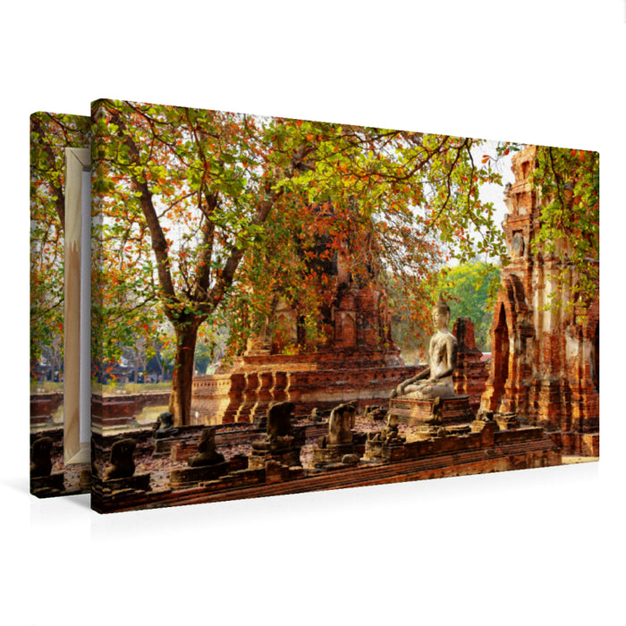 Premium Textil-Leinwand Buddha Statue im Wat Mahathat