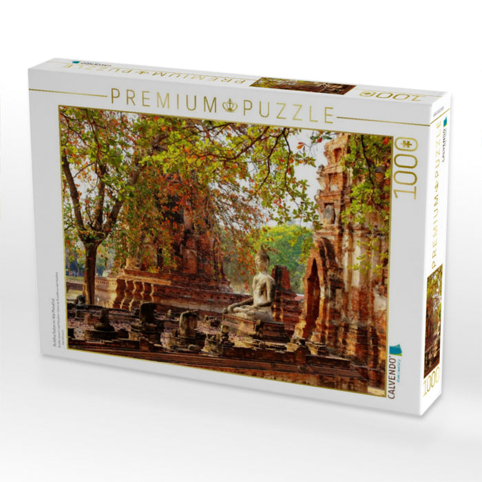 Buddha Statue im Wat Mahathat - CALVENDO Foto-Puzzle'