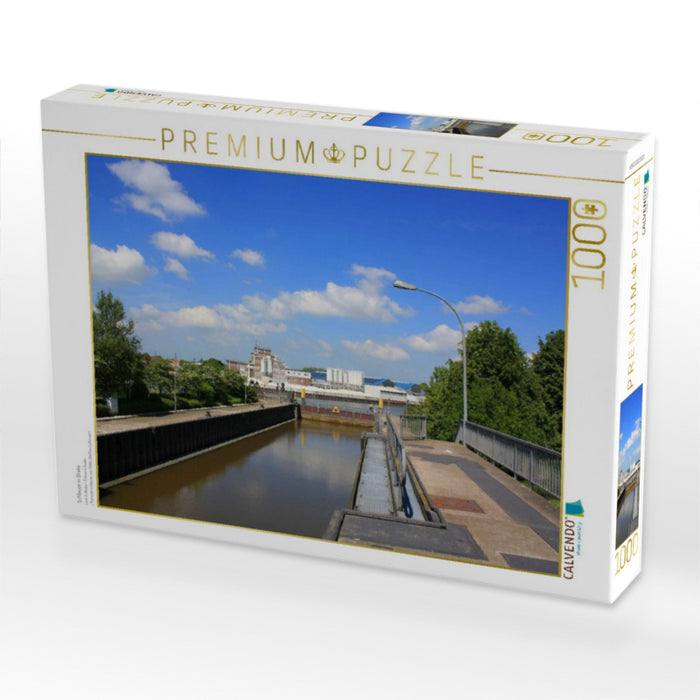 Schleuse in Brake - CALVENDO Foto-Puzzle'