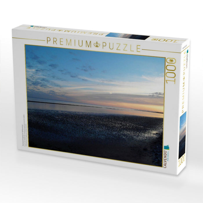 Sonnenuntergang im Wattenmeer - CALVENDO Foto-Puzzle'