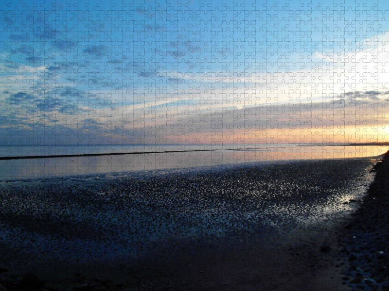 Sonnenuntergang im Wattenmeer - CALVENDO Foto-Puzzle'