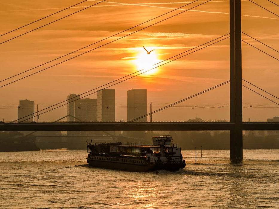 Der Rhein in der Abendsonne - CALVENDO Foto-Puzzle'