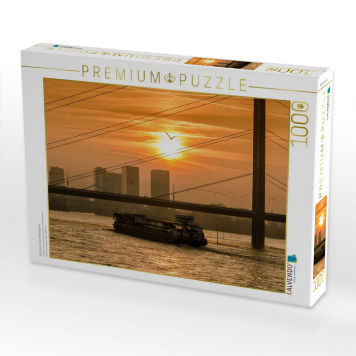 Der Rhein in der Abendsonne - CALVENDO Foto-Puzzle'