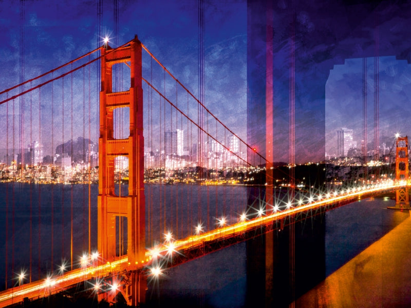 SAN FRANCISCO Skyline und Golden Gate Bridge 1000 Teile Puzzle quer - CALVENDO Foto-Puzzle'